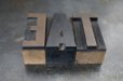 画像3: U.S.A. antique Letterpress EAT アメリカアンティーク 木製プリンターブロック 3個 Ｈ5ｃｍ ヴィンテージ スタンプ ビンテージ はんこ 数字 1900-40's  (3)