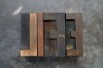 画像2: U.S.A. antique Letterpress LIFE アメリカアンティーク 木製プリンターブロック 4個 Ｈ5ｃｍ ヴィンテージ スタンプ ビンテージ はんこ 数字 1900-40's  (2)