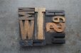 画像3: U.S.A. antique Letterpress 10cs アメリカアンティーク 木製プリンターブロック 10個セット H8.5cm〜H3.4cm  ヴィンテージ スタンプ ビンテージ はんこ 1900-60's 