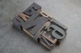 画像4: U.S.A. antique Letterpress 10cs アメリカアンティーク 木製プリンターブロック 10個セット H6.4cm〜H3.4cm  ヴィンテージ スタンプ ビンテージ はんこ 1900-60's  (4)