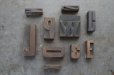 画像5: U.S.A. antique Letterpress 10cs アメリカアンティーク 木製プリンターブロック 10個セット H7.5cm〜H3.4cm  ヴィンテージ スタンプ ビンテージ はんこ 1900-60's 