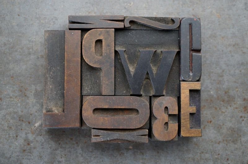 画像2: U.S.A. antique Letterpress 10cs アメリカアンティーク 木製プリンターブロック 10個セット H7.5cm〜H3.4cm  ヴィンテージ スタンプ ビンテージ はんこ 1900-60's 