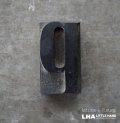 U.S.A. antique Letterpress 【p】アメリカアンティーク 木製プリンターブロック Ｈ5ｃｍ ヴィンテージ スタンプ ビンテージ はんこ 数字 1900-40's 