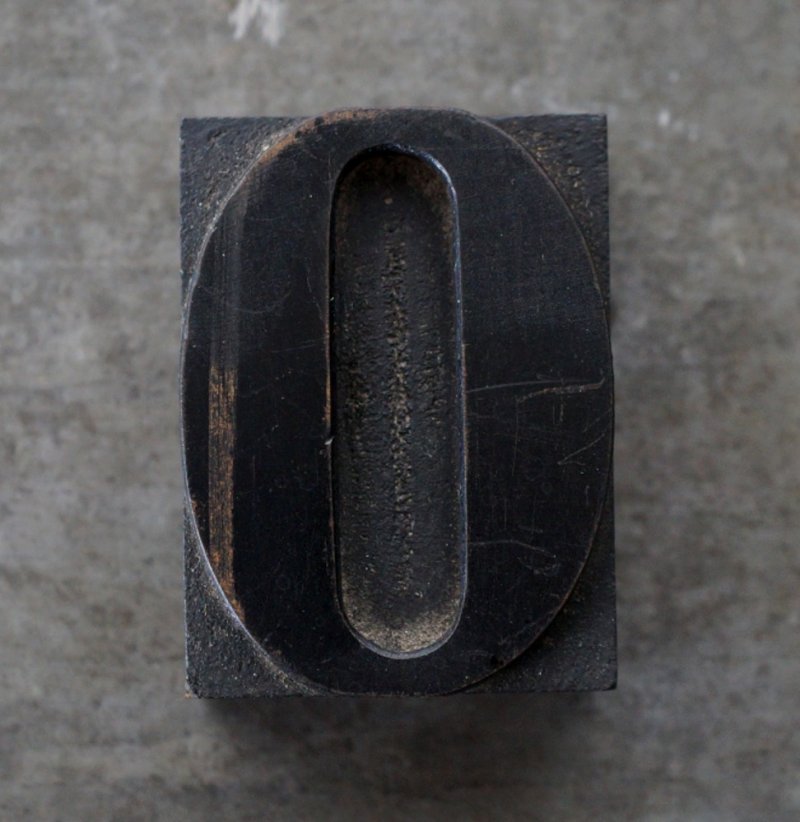 画像2: U.S.A. antique Letterpress 【O】アメリカアンティーク 木製プリンターブロック Ｈ5ｃｍ ヴィンテージ スタンプ ビンテージ はんこ 数字 1900-40's 