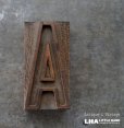 画像1: U.S.A. antique Letterpress 【A】アメリカアンティーク 木製プリンターブロック BIG/Ｈ7.5ｃｍ ヴィンテージ スタンプ ビンテージ はんこ 数字 1900-40's  (1)