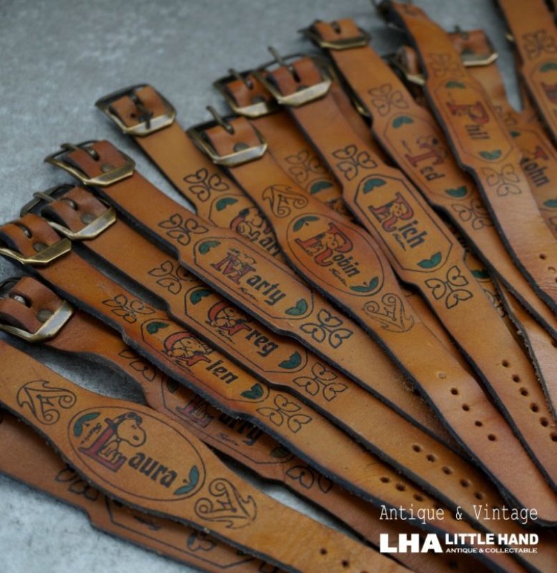 画像1: SALE【30%OFF】U.S.A. antique SNOOPY AVIVA  Leather Bracelet スヌーピー レザーブレスレット ヴィンテージ 1970-80's