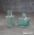 画像1: ENGLAND antique ink Bottles 2pcs イギリスアンティーク ガラス インクボトル 2個SET 瓶 ガラスボトル 1890－1910's (1)