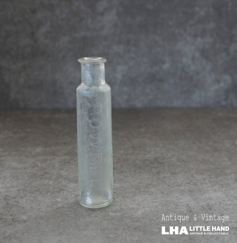 画像1: ENGLAND antique Glass Bottle イギリスアンティーク ガラスボトル H10.7cm ガラス瓶 1900-20's