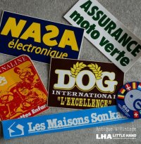 FRANCE & U.S.A. antique  STICKERS 6pcs フランス＆アメリカ アンティーク ステッカー シール ヴィンテージ 6枚SET 1980-90's