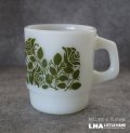 U.S.A. vintage Fire-king Mug Rose Garden  アメリカヴィンテージ ファイヤーキング ローズガーデン 緑  マグ マグカップ 1977-86's
