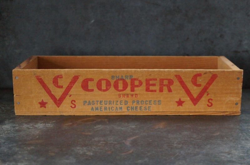 画像2: USA antique COOPER BRAND Cheese Box アメリカアンティーク 木製チーズボックス  ヴィンテージ 木箱 1930-1940's