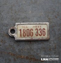 U.S.A. antique Number Tag アメリカアンティーク ナンバータグ ナンバープレート　キーホルダー 1951's 