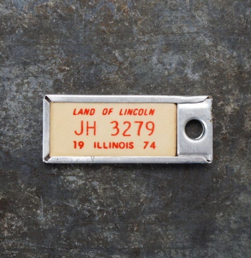 画像2: U.S.A. antique Number Tag アメリカアンティーク ナンバータグ ナンバープレート　キーホルダー 1974's 