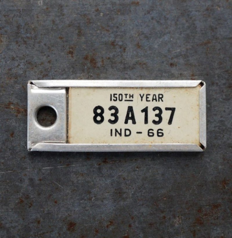 画像2: U.S.A. antique Number Tag アメリカアンティーク ナンバータグ ナンバープレート　キーホルダー 1966's 