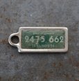画像2: U.S.A. antique Number Tag アメリカアンティーク ナンバータグ ナンバープレート　キーホルダー 1954's  (2)