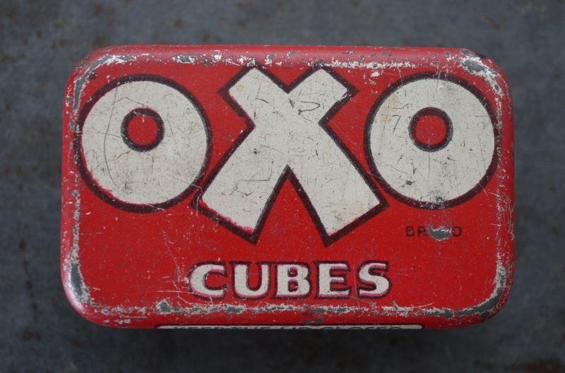 画像2: ENGLAND antique OXO TIN イギリスアンティーク 小さな OXO オクソ缶 ヴィンテージ 1930's
