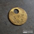 画像1: U.S.A. antique Number Tag アメリカアンティーク ナンバータグ ナンバープレート ブラス 真鍮 ヴィンテージ 1940-60's  (1)