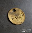 画像1: U.S.A. antique Number Tag アメリカアンティーク ナンバータグ ナンバープレート ブラス 真鍮 ヴィンテージ 1940-60's  (1)