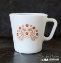 U.S.A. vintage PYREX Tinne Brown Flower MUG パイレックス タイニーブラウンフラワー マグ  ヴィンテージ 1960-70's
