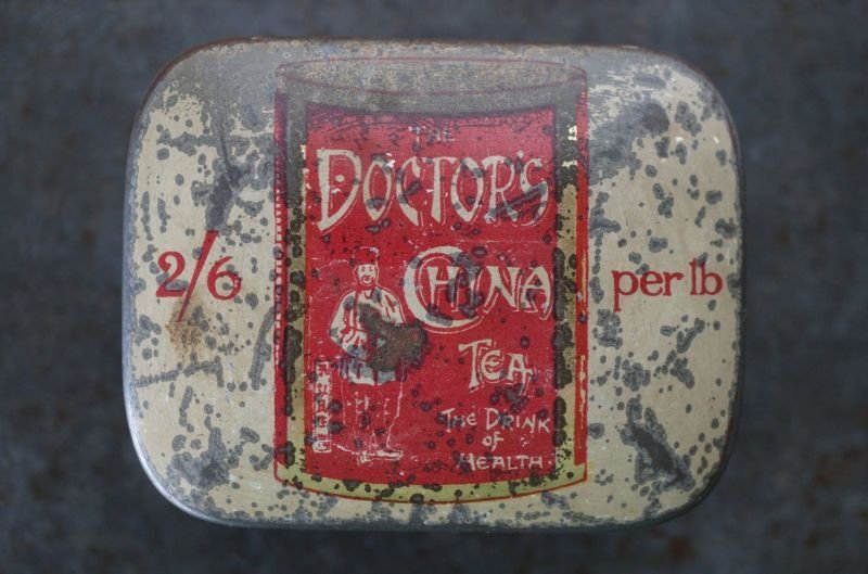 画像2: ENGLAND antique TIN イギリスアンティーク CHINA TEA缶 ヴィンテージ ブリキ缶 1920-30's 