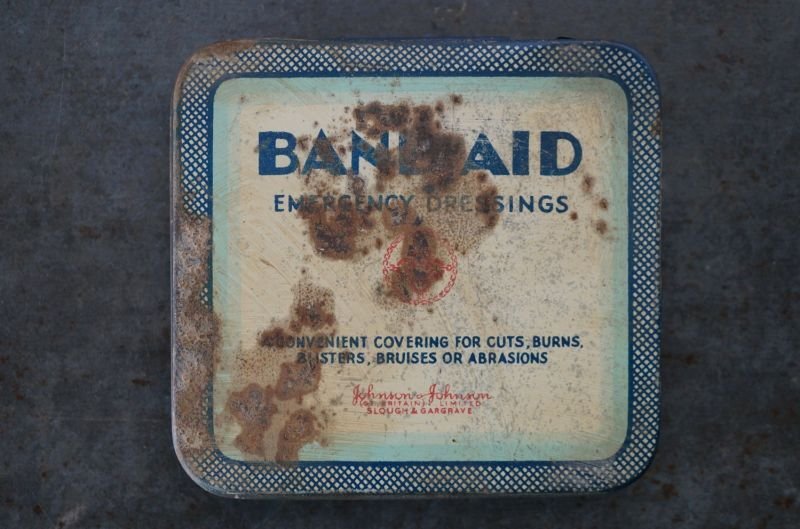画像2: ENGLAND antique BAND-AID TINイギリスアンティーク ジョンソン&ジョンソン BAND-AID バンドエイド缶 絆創膏 ヴィンテージ1920-30's 