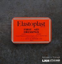 ENGLAND antique ELASTOPLAST TINイギリスアンティーク エラストプラスト缶 バンドエイド缶 絆創膏 ヴィンテージ1950-70's 