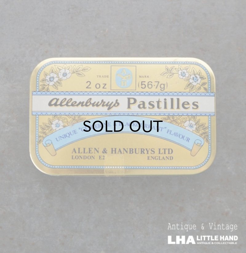 画像1: ENGLAND antique Allenburys PASTILLES TIN イギリスアンティーク トローチ ブリキ缶 ヴィンテージ 缶 1970-90's