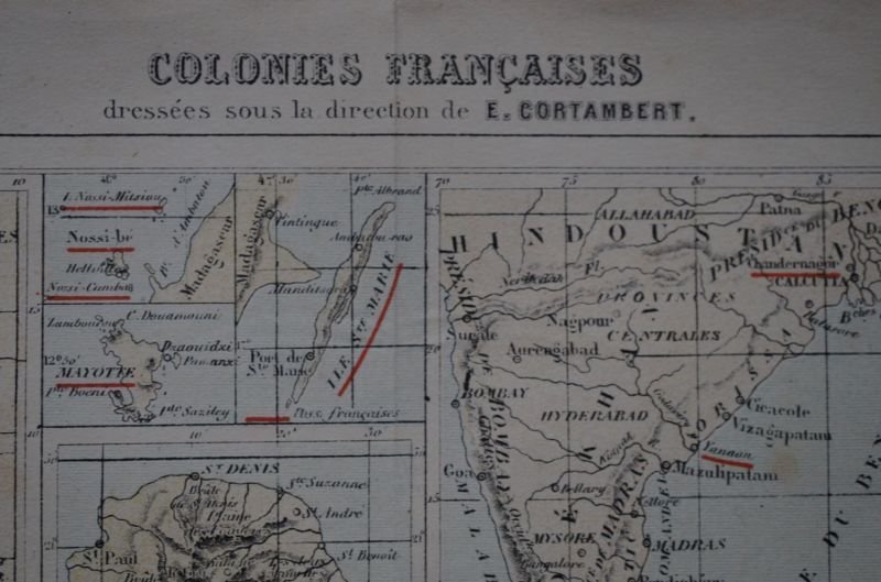 画像3: FRANCE antique MAP フランスアンティーク マップ 地図 ヴィンテージ  ビンテージ 1860-1900's