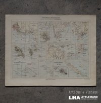 FRANCE antique MAP フランスアンティーク マップ 地図 ヴィンテージ  ビンテージ 1860-1900's
