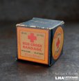 画像1: U.S.A. antique アメリカアンティーク ジョンソン&ジョンソン RED CROSS BANDAGE 包帯 紙箱 バンデイジ ヴィンテージ 1930-50's  (1)