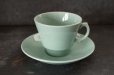 画像2: ENGLAND antique WOOD'S WARE beryl C&S イギリスアンティーク ウッズウェア ベリル カップ＆ソーサー コーヒーカップ ヴィンテージ 1940-60's (2)