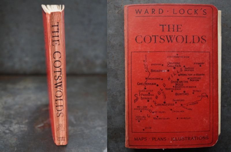 画像2: ENGLAND antique WARD LOCK GUIDE BOOKS THE COTSWOLDS イギリスアンティーク ガイドブック 地図 ヴィンテージ 本 マップ 本 ビンテージ 1930-50's