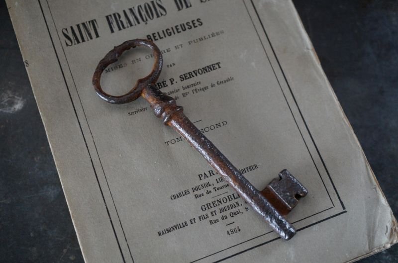 画像2: FRANCE antique KEY フランスアンティークキー 大きな鍵 H11.1cm 1890-1920's