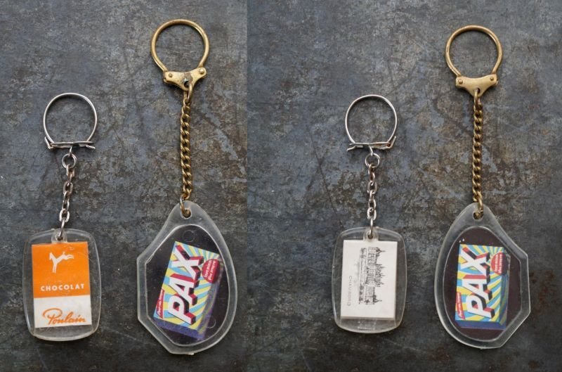 画像2: FRANCE antique FRENCH KEYRING 2pcs フランスヴィンテージ フレンチキーホルダー 2個SET 1960-70's 