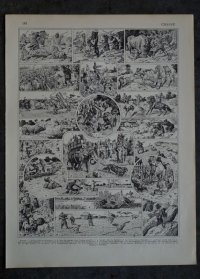 FRANCE antique ART PAPER  フランスアンティーク 辞書・図鑑の1ページ ［狩猟］ 描画 アンティークアート 1900's
