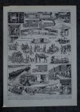 画像1: FRANCE antique ART PAPER  フランスアンティーク 辞書・図鑑の1ページ ［救急車］ 描画 アンティークアート 1900's (1)