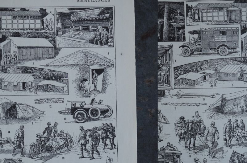 画像3: FRANCE antique ART PAPER  フランスアンティーク 辞書・図鑑の1ページ ［救急車］ 描画 アンティークアート 1900's