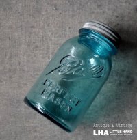 USA antique Ball Jar (Ｍ) アメリカアンティーク BALL ジャー ガラスジャー (Ｍ) メイソンジャー保存瓶 ヴィンテージ ガラス瓶 1910-23's