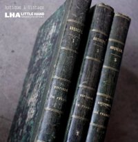 FRANCE antique BOOK フランス アンティーク 本 3冊セット 古書 洋書 アンティークブック 1865's