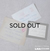 FRANCE antique LETTER 3pcs フランスアンティー レター 封筒 3枚セット  ヴィンテージ  ビンテージ 1910-1950's