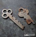 U.S.A. antique KEYS 2pcs アメリカアンティークキー ヴィンテージキー 鍵 2本セット ヴィンテージ 1940-70s