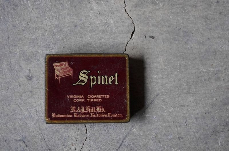 画像2: ENGLAND antique Spinet FLAKE TIN TOBACCO TIN CIGARETTES イギリスアンティーク シガレットケース ティン缶 タバコ缶 ヴィンテージ ブリキ缶1930's 