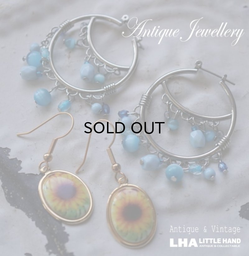 画像1: SALE【20%OFF】U.S.A. vintage  Earrings  2pcs アメリカヴィンテージ コスチュームジュエリー ピアス  2個セット イヤリング 1970-90's 