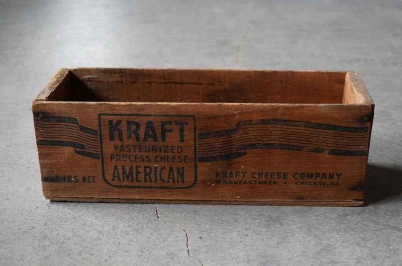 画像2: USA antique KRAFT Cheese Box アメリカアンティーク KRAFT クラフト 木製チーズボックス  ヴィンテージ 木箱 1930-1940's