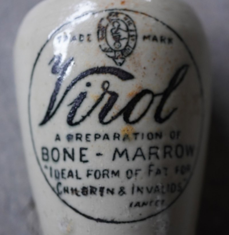 画像2: 【RARE】 ENGLAND antique VIROL (M) POTTERY ”BONE IN HAND ”LANCET(Ｍサイズ) イギリスアンティーク ヴァイロール ヴィロール1860-80's 陶器ポット 