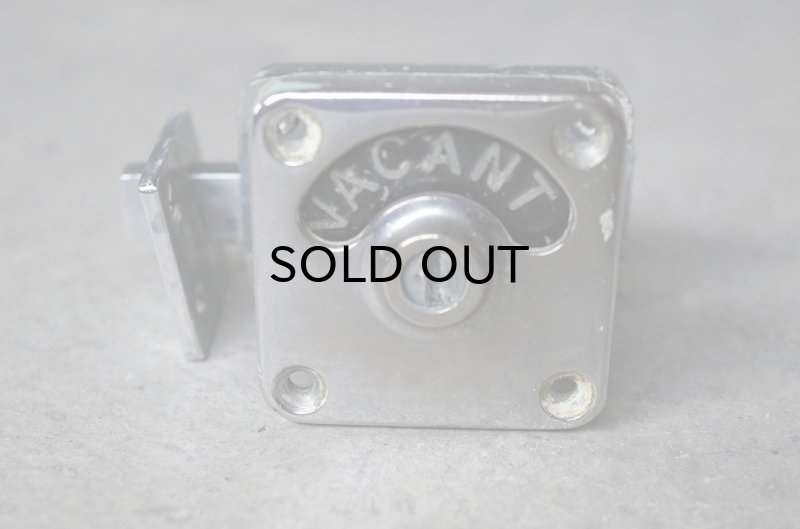 画像2: ENGLAND antique DOOR ROCK 【VACANT〜ENGAGED】イギリスアンティーク 表示錠ドアロック ラッチ 室内用ロック トイレ バスルーム 1950's 