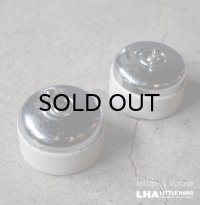 FRANCE antique SWITCH 2pcs フランスアンティーク スイッチ 2個セット トグルスイッチ クロームカバー＆陶器ベース ヴィンテージ 1930-50's