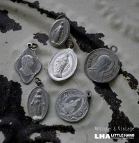 FRANCE antique MEDAILLE 6pcs フランスアンティーク メダイユ 6個セット ロザリオ  1930-50's