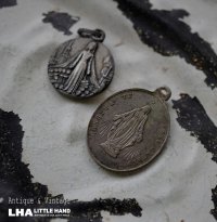 FRANCE antique MEDAILLE 2pcs フランスアンティーク メダイユ 2個セット ロザリオ  1930-50's