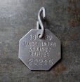 画像2: U.S.A. antique Dog Tag アメリカアンティーク ヴィンテージ ドッグタグ 1989's ロゴ入 ナンバープレート ナンバータグ タグ (2)